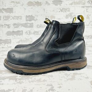 ACE Firebrand Black Water-Resistant Soft Toe Non-Slip Work Slip On Boots i263